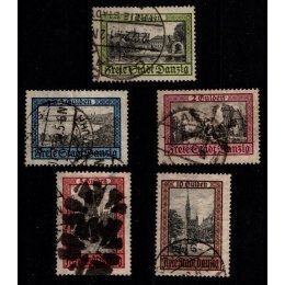 1924 - Danzig - AFA 207-11 - Frimærke - Stemplet.